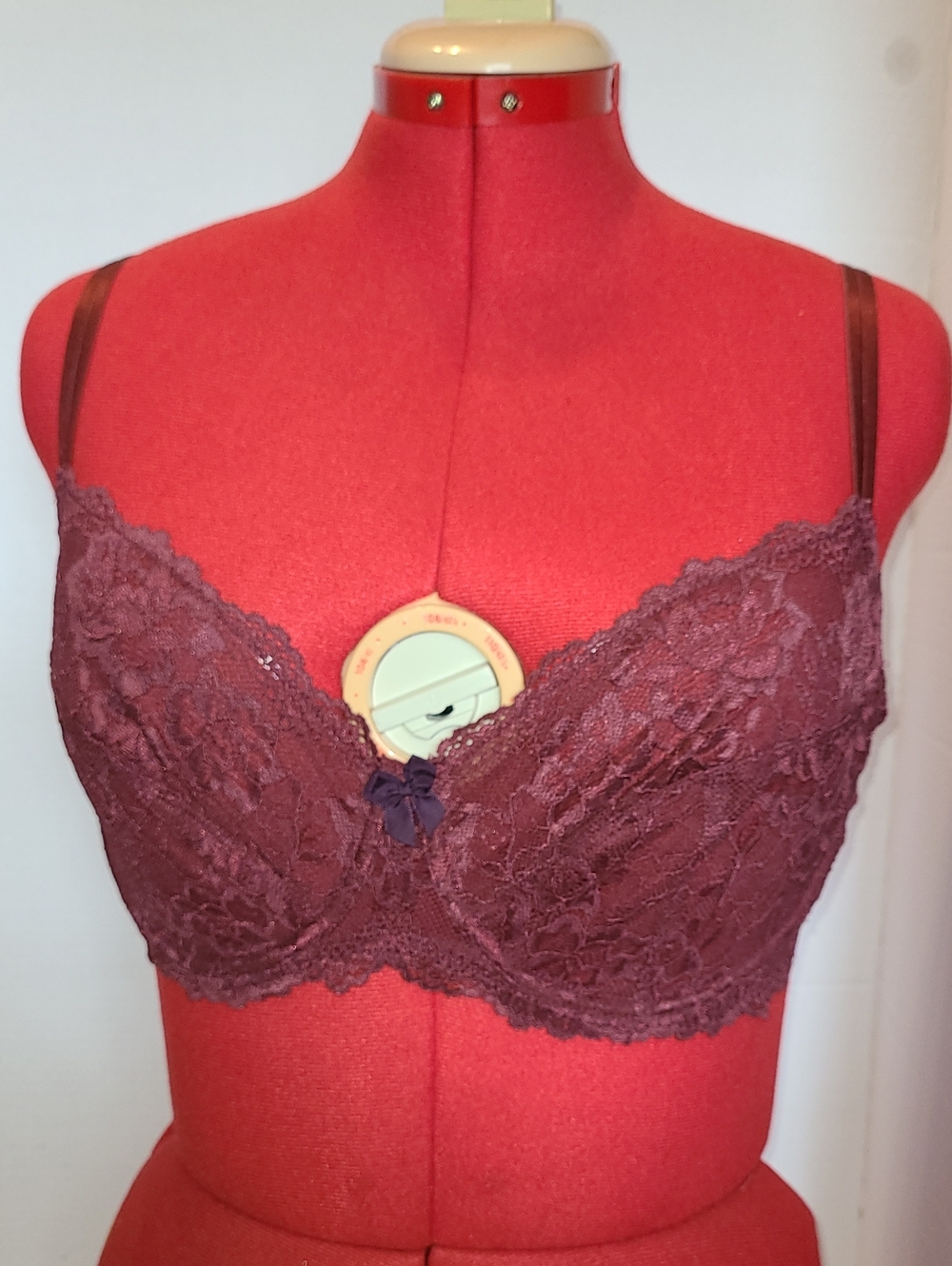 Gilligan & O'Malley Lace Underwire Bra in Plum 40D
